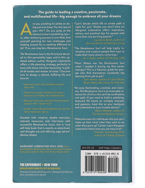 The Reneissance Soul, How to make your passions your life - Margaret Lobenstine - Tietokirjat ja oppaat - 10105432154 - 1
