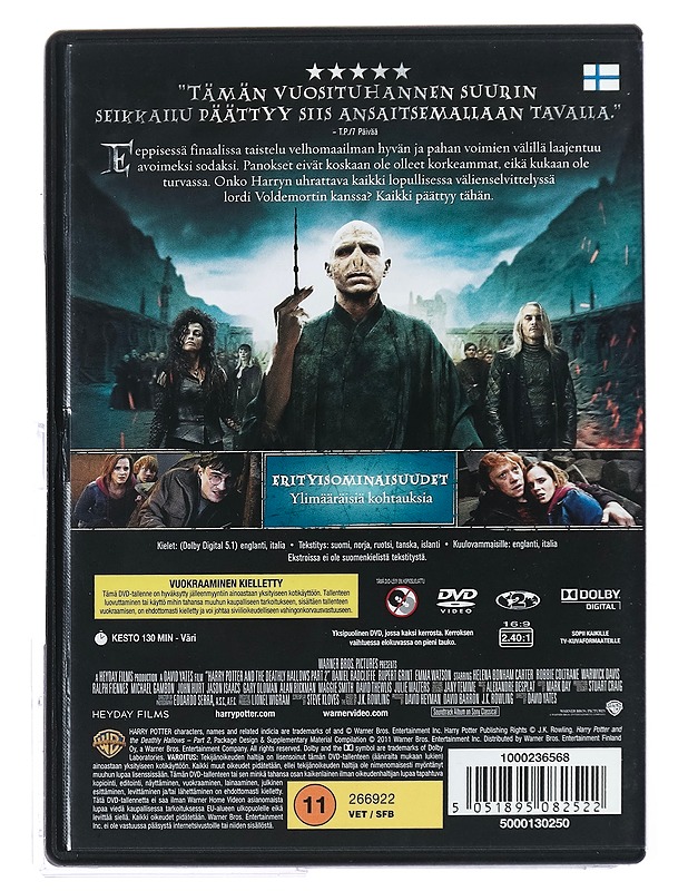 Harry Potter Ja Kuoleman Varjelukset osa 2 - DVD - DVD-elokuvat - 10105432213 - 1