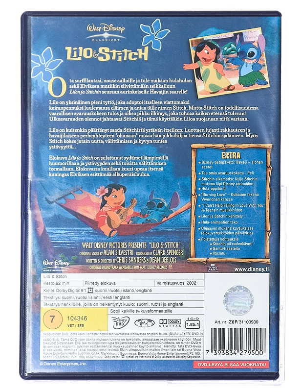 Lilo Ja stitch - DVD - DVD-elokuvat - 10105432237 - 1