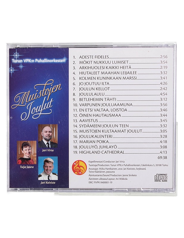 Turun VPK:n Puhallinorkesteri - Muistojen Joulut - CD - Joulutuotteet - 10105432275 - 1