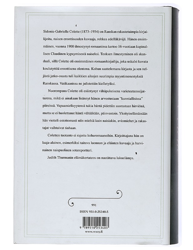 Colette : intohimon salaisuudet - Thurman, Judith - Elämäkerrat ja muistelmat - 10105432368 - 1