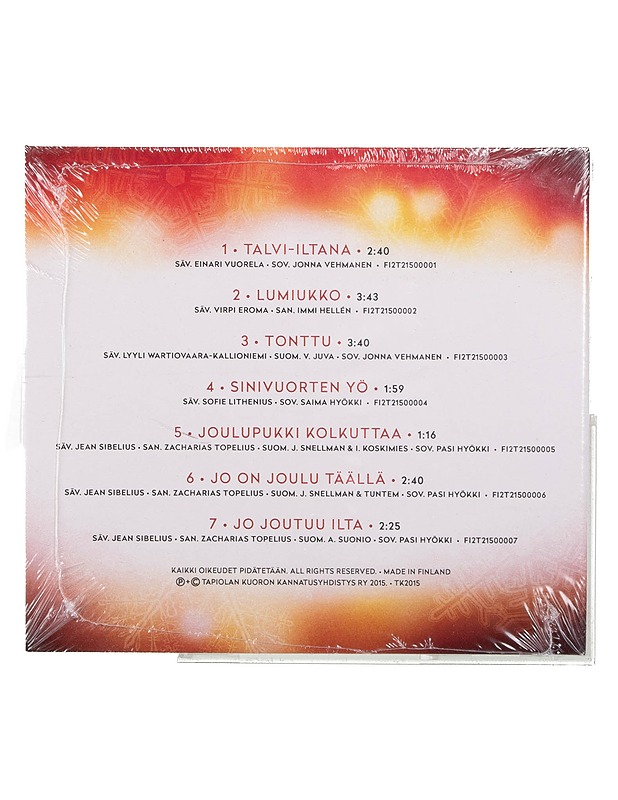 Tapiolan kuoro : Valo - CD - Joulutuotteet - 10105432374 - 1