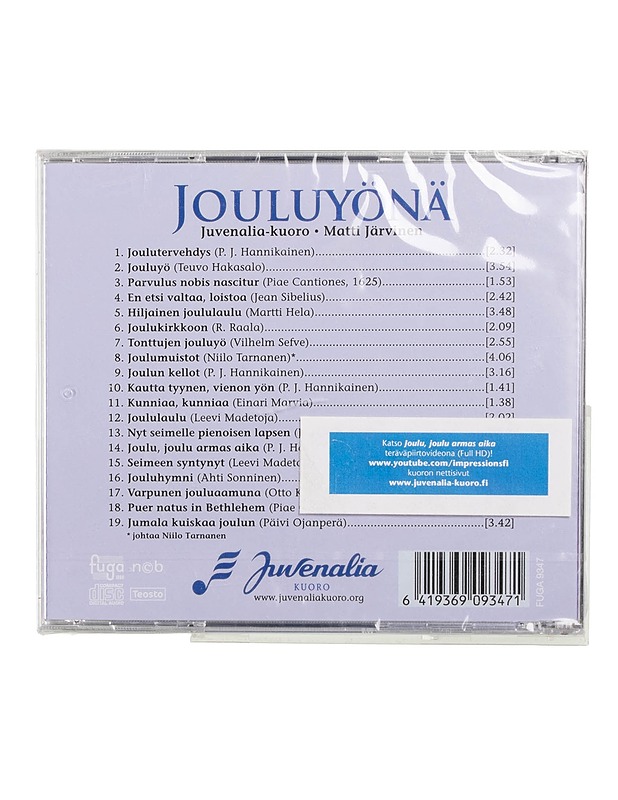 Juvenalia-kuoro : Jouluyönä - CD - Joulutuotteet - 10105432517 - 1