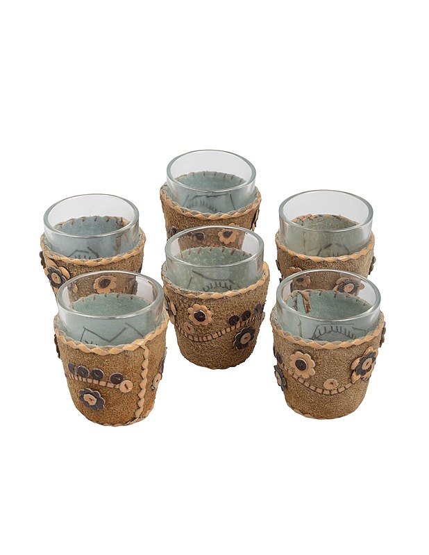 Snapsilasit tekstiilipäällysteillä, 6 kpl - Aurinkolasit - 10105432581 - 0