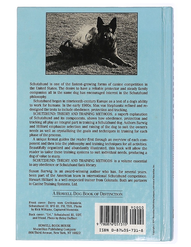 Schutzhund: Theory and Training Methods - Harrastekirjat - 10105432579 - 1