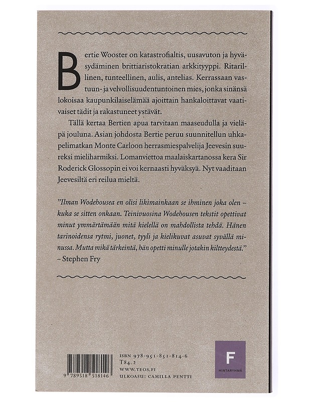 Hyvää joulua, Jeeves - Wodehouse, P. G. - Joulukirjat - 10105432672 - 1