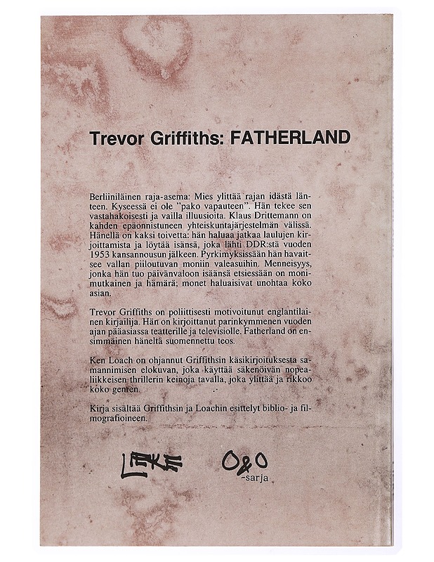 Fatherland - Griffiths, Trevor - Runot ja näytelmät - 10105432712 - 1