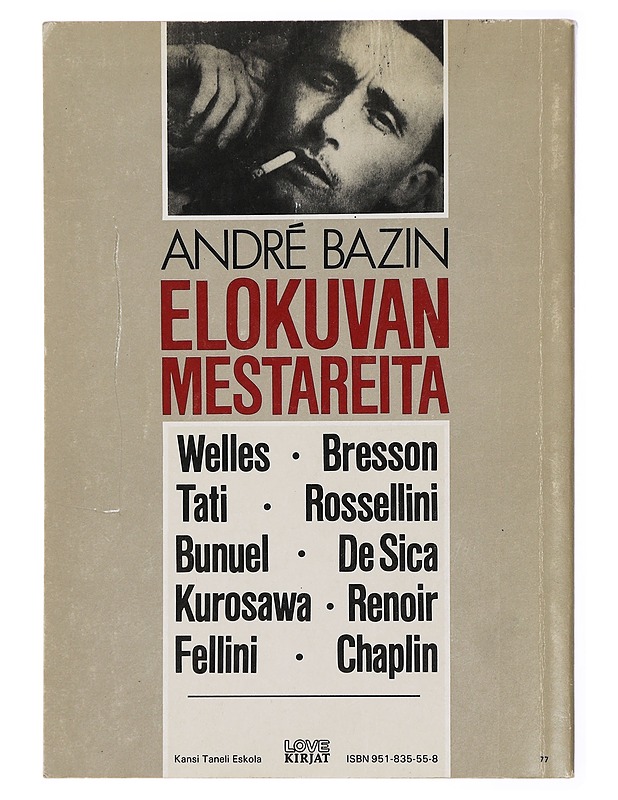 Elokuvan mestareita - Bazin, Andre - Musiikki- ja elokuvakirjat - 10105432834 - 1
