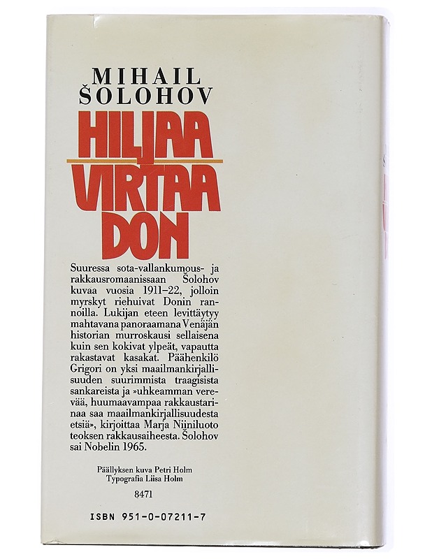 Hiljaa virtaa Don. 1 - Solohov, Mihail - Romaanit ja novellit - 10105432843 - 1