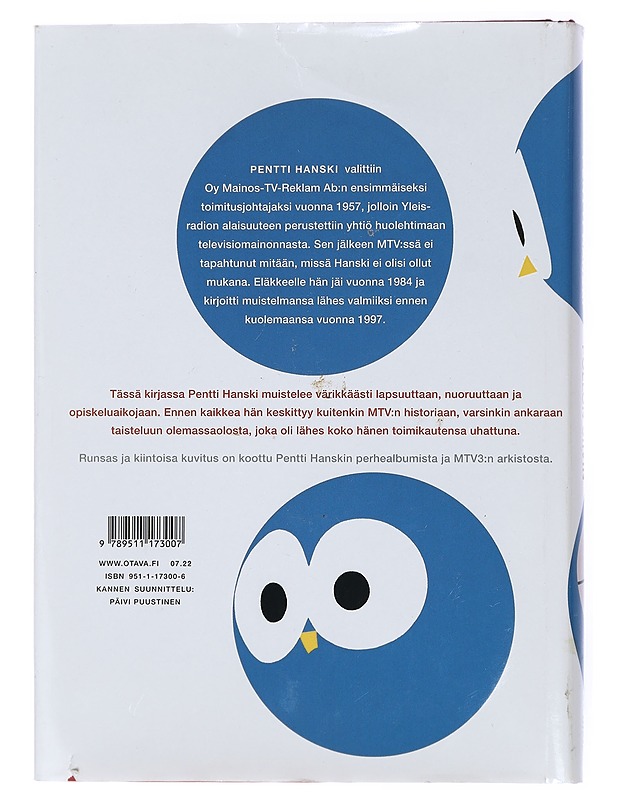 Pentti Hanski: Pöllön siivin - Markku Onttonen - Elämäkerrat ja muistelmat - 10105432853 - 1