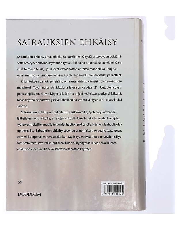 Sairauksien ehkäisy - Koskenvuo, Kimmo - Tietokirjat ja oppaat - 10105432858 - 1