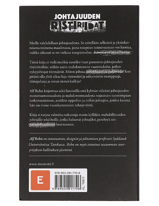Johtajuuden ristiriidat - Alf Rehn - Romaanit ja novellit - 10105432869 - 1