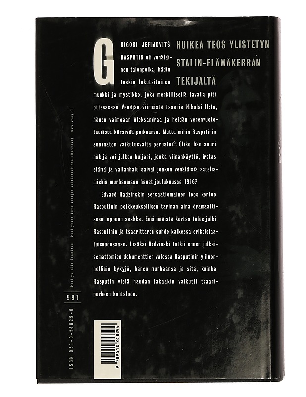 Rasputin - Radzinski, Èdvard - Elämäkerrat ja muistelmat - 10105432894 - 1
