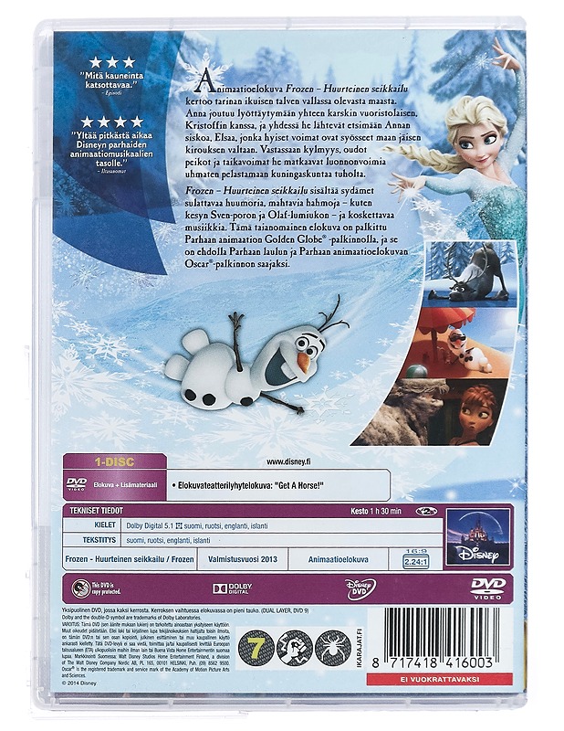 Frozen: Huurteinen seikkailu - DVD - DVD-elokuvat - 10105432954 - 1