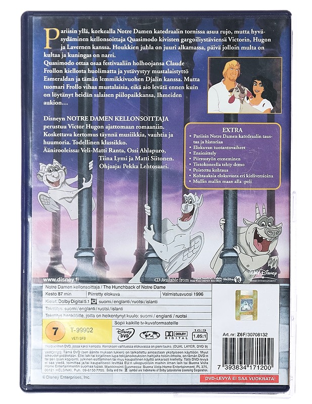 Notre Damen Kellonsoittaja - DVD - DVD-elokuvat - 10105432999 - 1