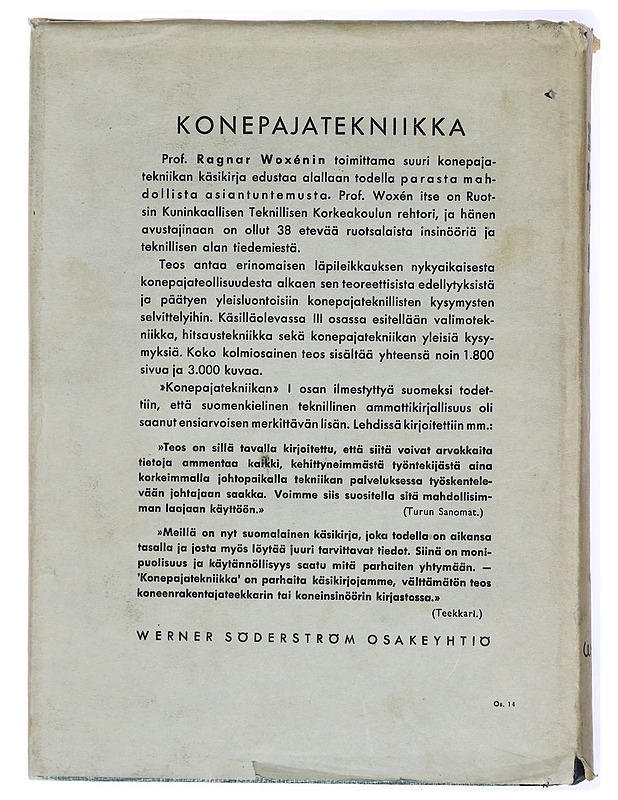 Konepajatekniikka III osa - Ragnar Woxen - Tietokirjat ja oppaat - 10105433030 - 1