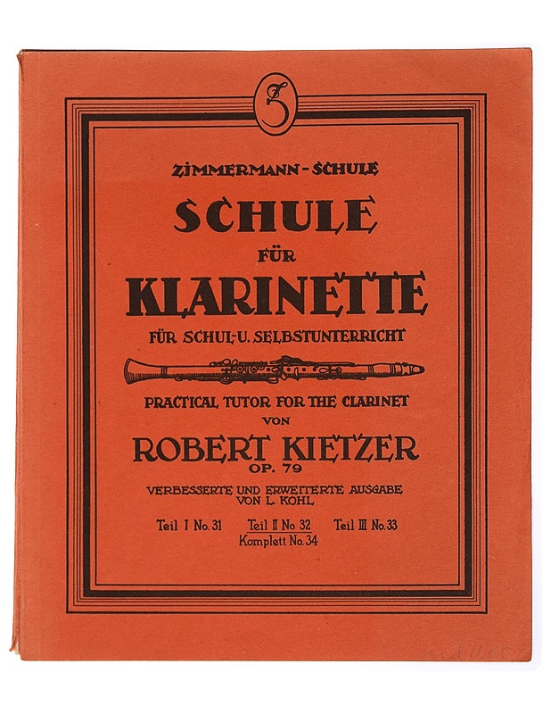 Schule für klarinette. Practical tutor for the clarinet. Teil II No 32 - Robert Kietzer - Musiikki- ja elokuvakirjat - 10105433051 - 0