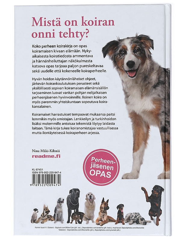 Koko perheen koirakirja - Nina Mäki-Kihniä - Tietokirjat ja oppaat - 10105433190 - 1