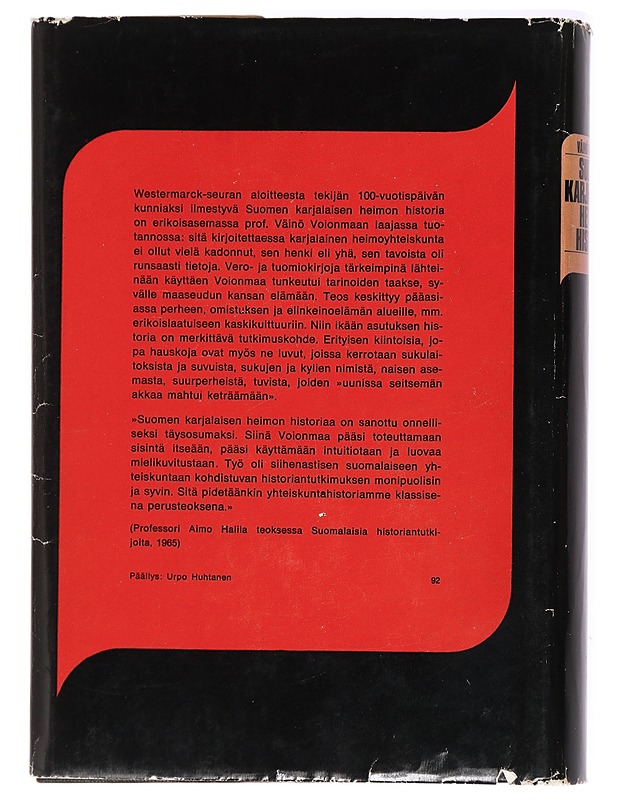 Suomen Karjalaisen Heimon Historia - Väinö Voionmaa  - Historiakirjat - 10105433222 - 1