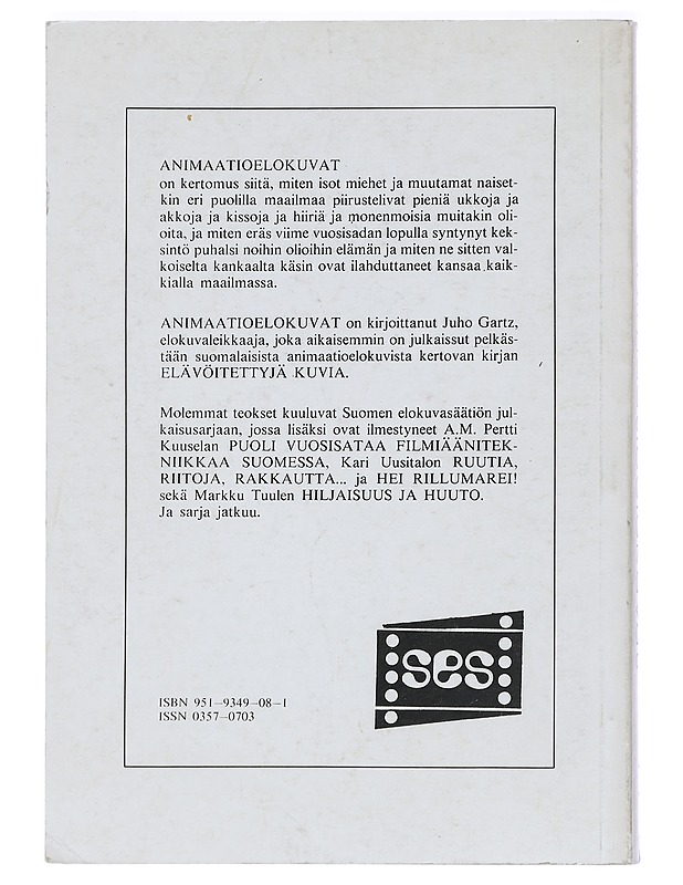 Animaatioelokuvat - Gartz, Juho - Historiakirjat - 10105433304 - 1