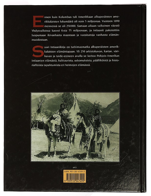 Suuri intiaanikirja : Pohjois-Amerikan alkuperäiskansat - Historiakirjat - 10105433318 - 1