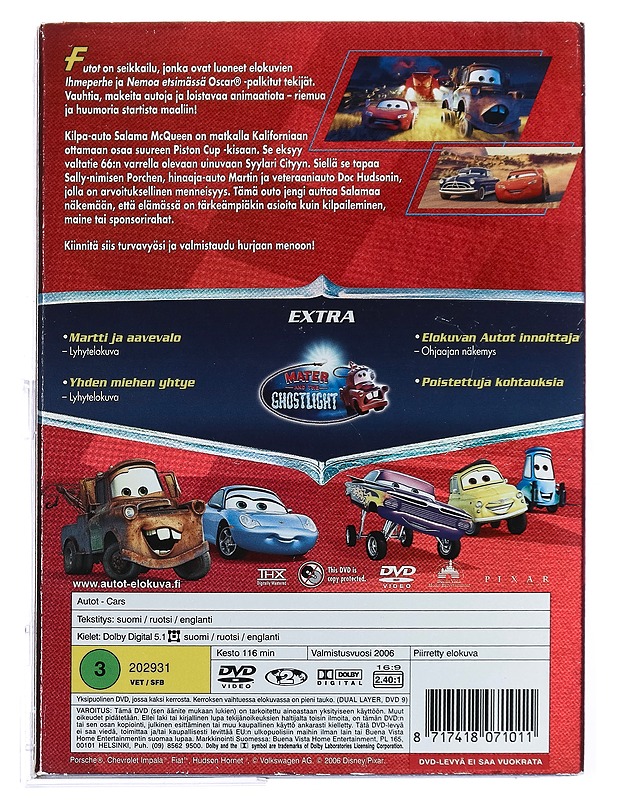 Autot - DVD - DVD-elokuvat - 10105433337 - 1