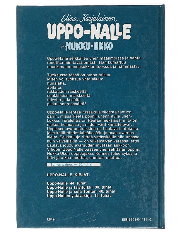 Uppo-Nalle ja Nukku-Ukko - Karjalainen, Elina - Lastenkirjat - 10105433339 - 1
