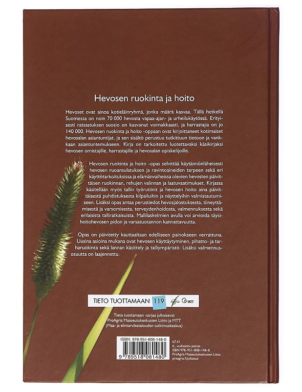 Hevosen ruokinta ja hoito - Saastamoinen, Markku - Tietokirjat ja oppaat - 10105433402 - 1