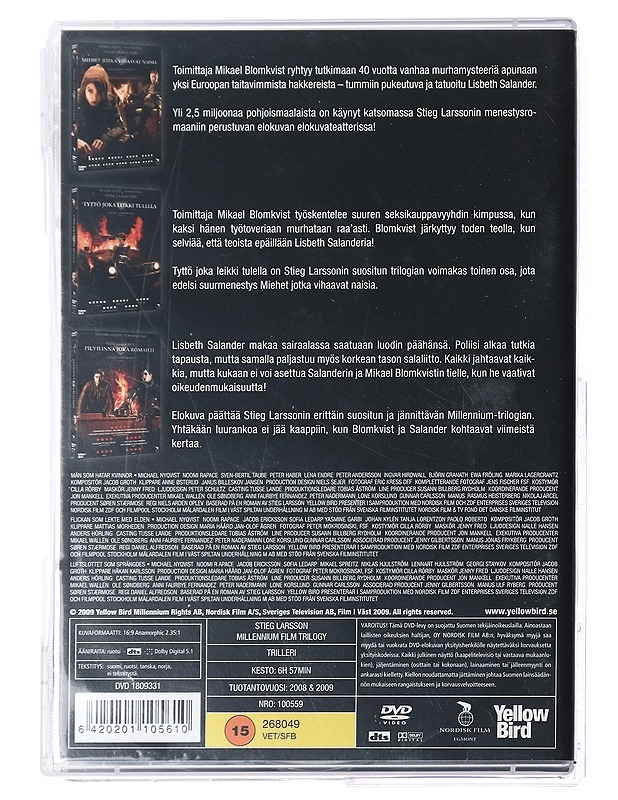 Millenium Stieg Larson Trilogia - DVD - DVD-elokuvat - 10105433415 - 1