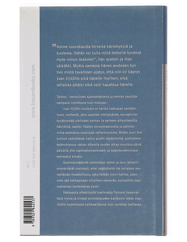 Ivan Iljitsin kuolema - Tolstoi, Leo - Kaunokirjallisuus - 10105433419 - 1