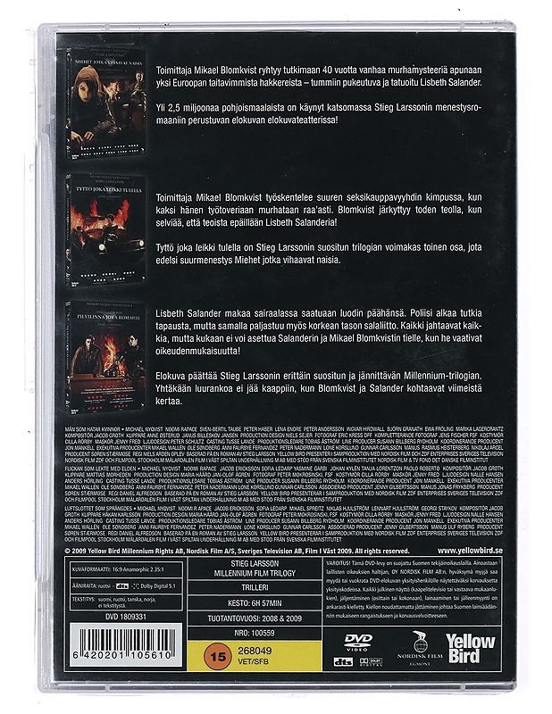 Millenium Stieg Larson Trilogia - DVD - DVD-elokuvat - 10105433429 - 1