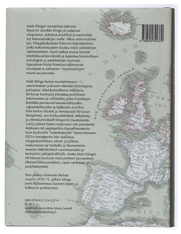 Upsalasta Pariisiin : muistelmia 1960-1972 - Matti Klinge - Elämäkerrat ja muistelmat - 10105433474 - 1