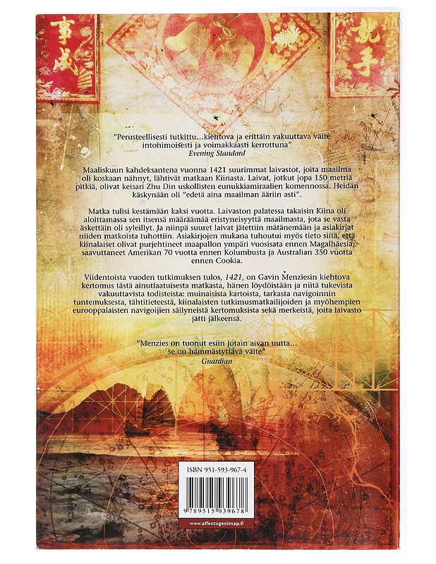 1421 : kun Kiina löysi maailman - Menzies, Gavin - Historiakirjat - 10105433476 - 1