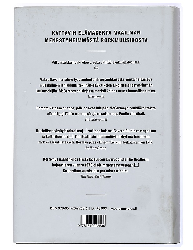 Paul McCartney : elämäkerta - Norman, Philip - Elämäkerrat ja muistelmat - 10105433480 - 1