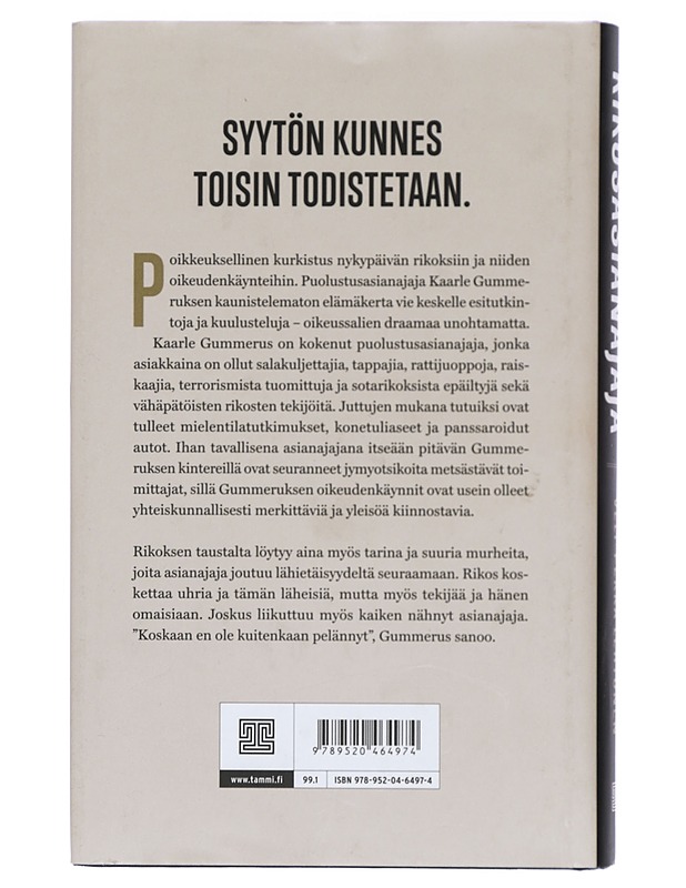 Rikosasianajaja : Kaarle Gummerus - Lehtonen, Veli-Pekka - Elämäkerrat ja muistelmat - 10105433515 - 1