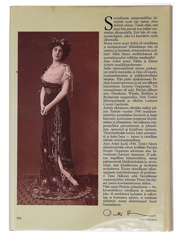 Parisin Aino Primadonna Ackte - Outi Pakkanen - Historiakirjat - 10105433577 - 1