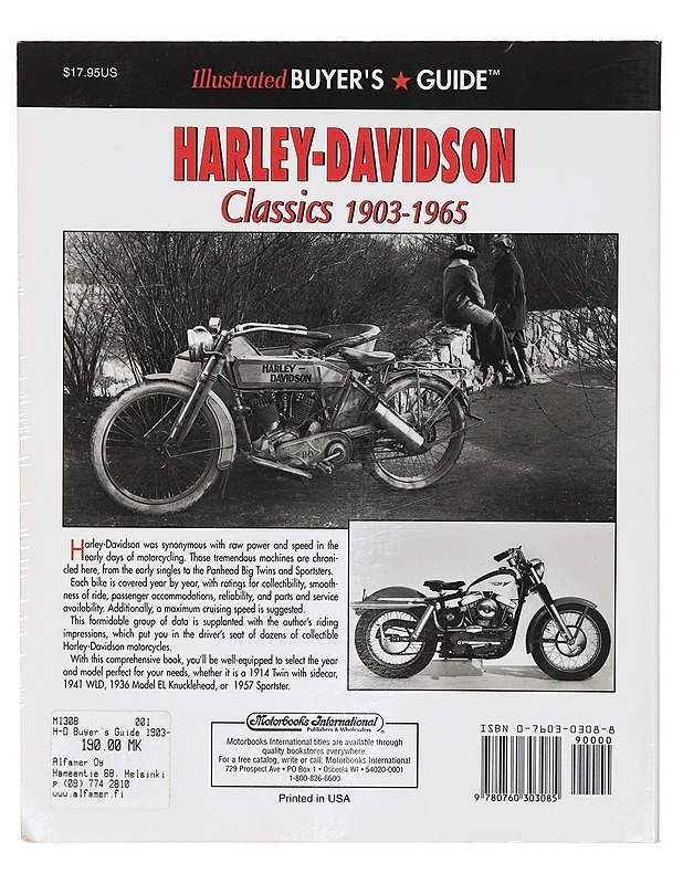 Harley-Davidson Classics 1903-1965: Illustrated Buyers Guide - Hatfield, Jerry - Tietokirjat ja oppaat - 10105433587 - 1