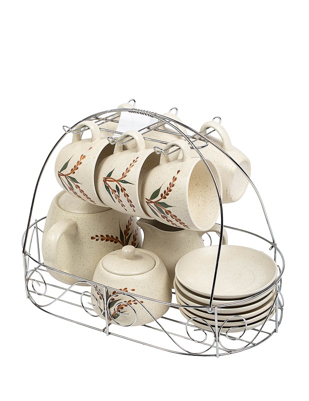 Kahviastiasto telineellä, 16 osaa - Mukit ja kahvikupit - 10105433650 - 0