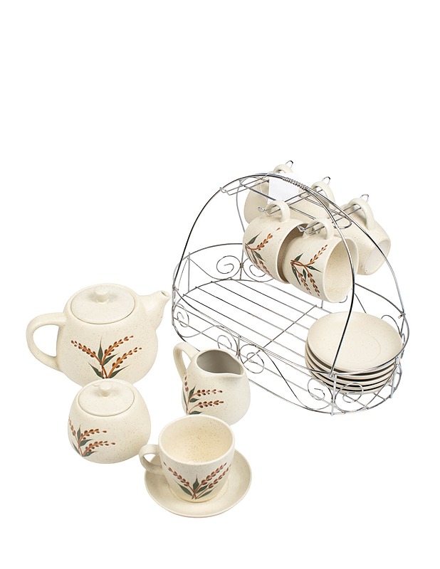 Kahviastiasto telineellä, 16 osaa - Mukit ja kahvikupit - 10105433650 - 1