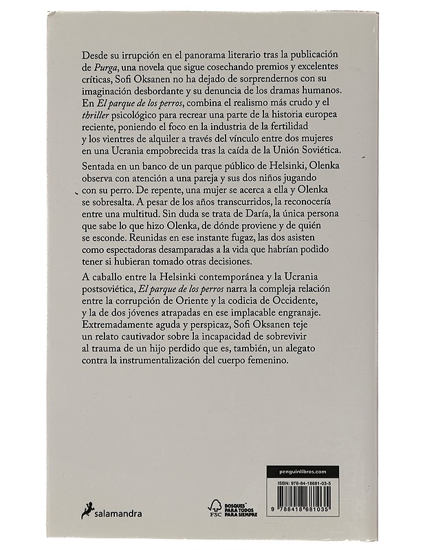 El parque de los perros - Oksanen, Sofi - Kaunokirjallisuus - 10105433680 - 1