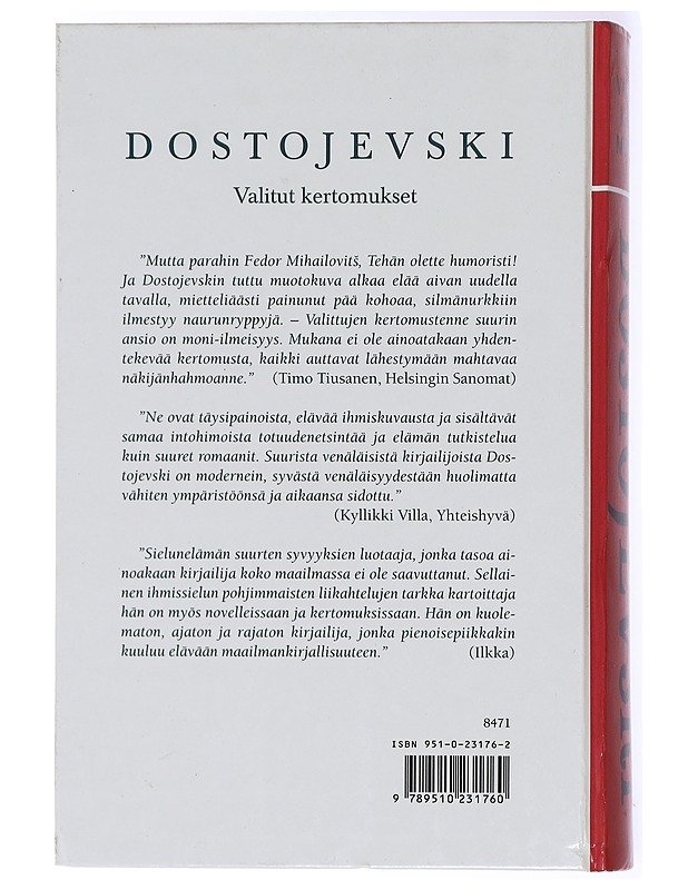 Valitut kertomukset - Dostojevski, F. M. - Romaanit ja novellit - 10105433878 - 1