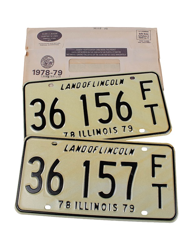 Vintage Illinois rekisterikilvet 1978-79 - Koriste-esineet - 10105433888 - 0