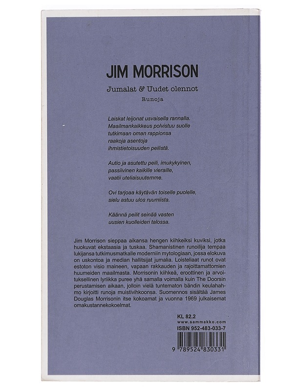 Jumalat ja Uudet olennot : runoja - Morrison, Jim - Runot ja näytelmät - 10105433936 - 1