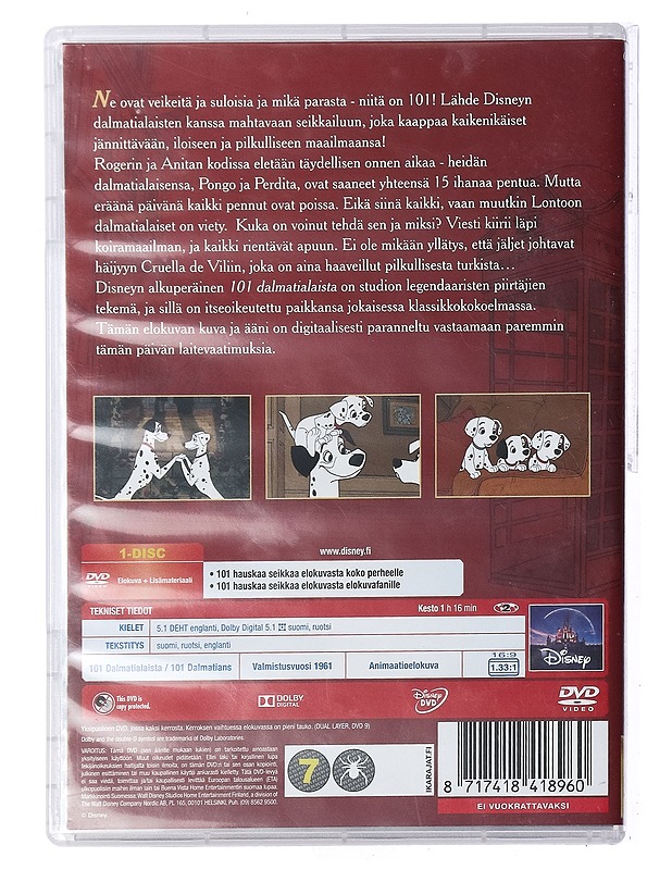 101 dalmatialaista - DVD - DVD-elokuvat - 10105433957 - 1