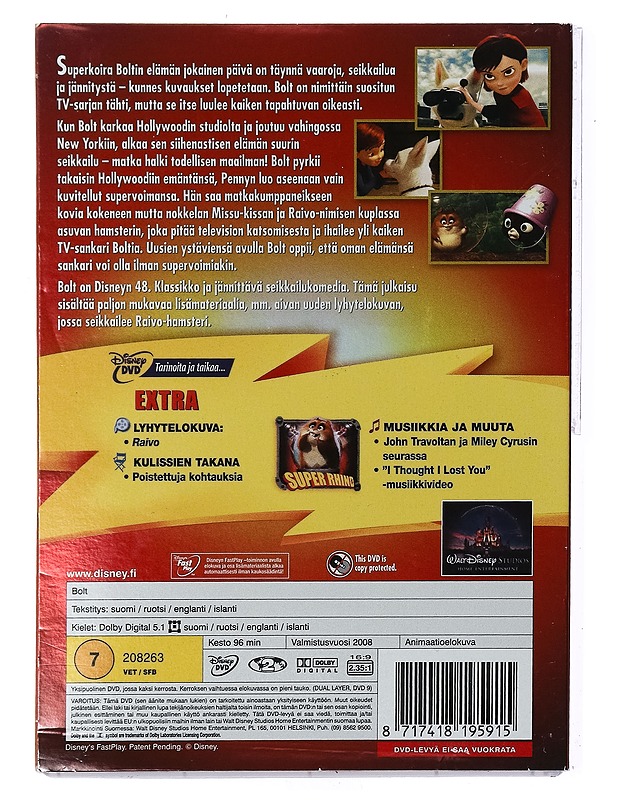 Bolt - DVD - DVD-elokuvat - 10105433994 - 1