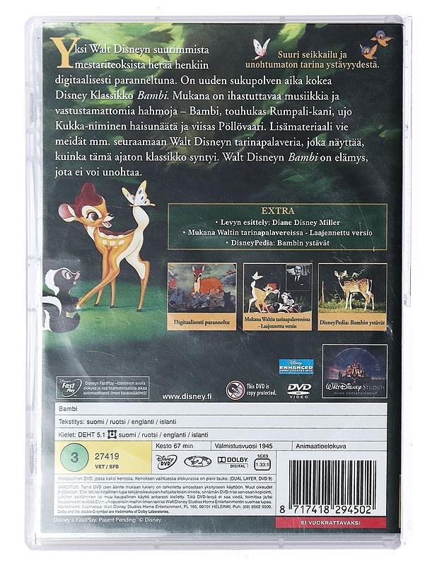 Bambi - DVD - DVD-elokuvat - 10105434045 - 1