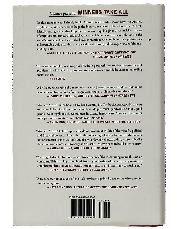 Winners Take All: The Elite Charade of Changing the World - Giridharadas, Anand - Tietokirjat ja oppaat - 10105434104 - 1
