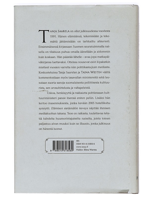 Elämisen sietämätön keveys - West, Taina - Elämäkerrat ja muistelmat - 10105434133 - 1