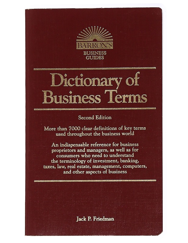 Dictionary of business terms - Jack P. Friedman - Tietokirjat ja oppaat - 10105434144 - 0