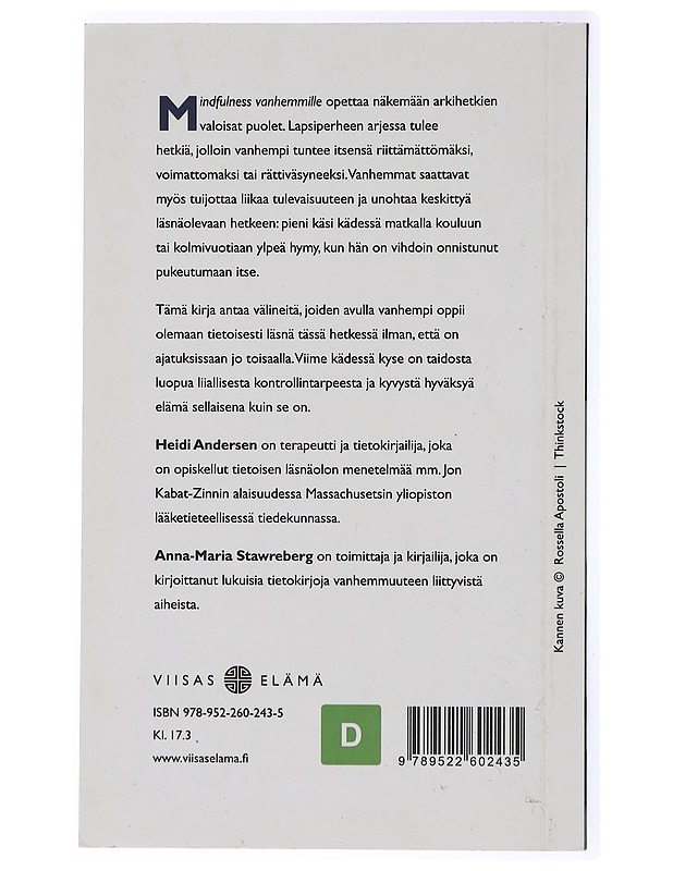 Mindfulness vanhemmille - Andersen, Heidi - Tietokirjat ja oppaat - 10105434167 - 1